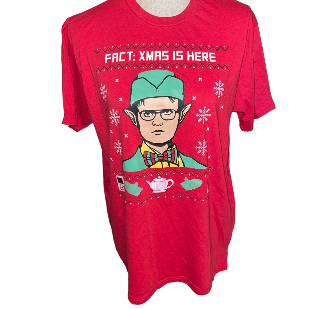 Office Christmas T-Shirt Short Sleeve Size Large Men’s/Women’s Ugly Christmas